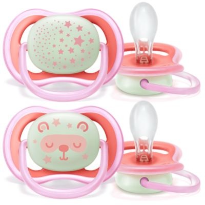 Avent Philips Schnuller ultra air Night 6-18m Girl Sternen/Katze (1 Stück)