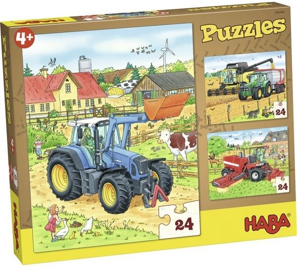HABA Puzzle 24 Teile Traktor & Co.