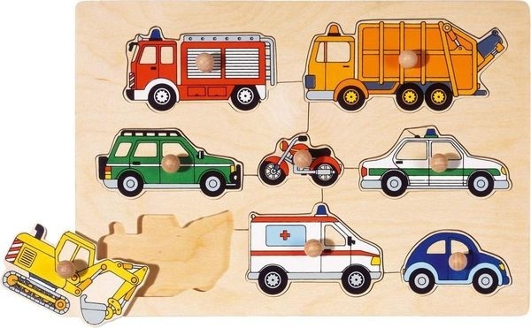 goki Steckpuzzle VERKEHRSMITTEL 8-teilig in bunt