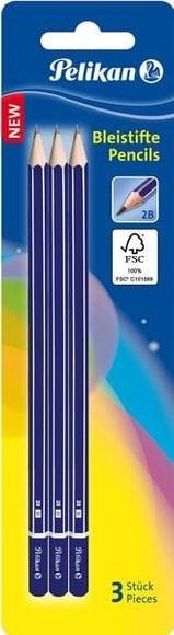 Pelikan Bleistift 2B, Blau, 3 St?ck, Set