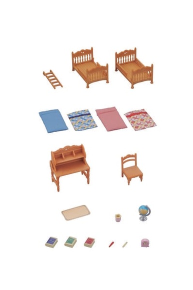 Sylvanian Families Landhaus Kinderzimmer mit Stockbett