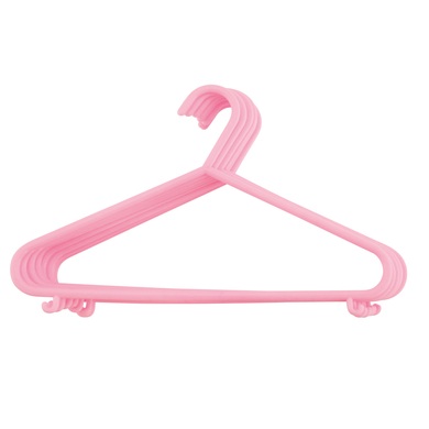 bieco Kleiderbügel aus Kunststoff 8 Stück rosa - rosa/pink