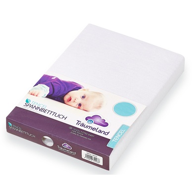 TRÄUMELAND Spannbetttuch Tencel 40x90 cm weiss