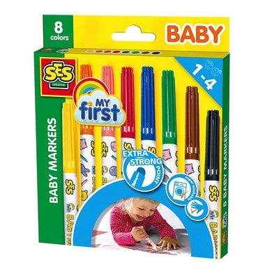 SES creative myfirst BABY MARKER Filzstifte 8 Farben