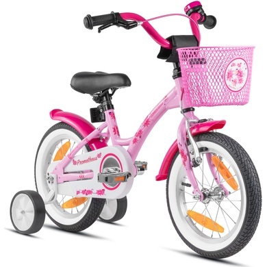 PROMETHEUS BICYCLES® HAWK Kinderfahrrad 14 , Rosa-Weiß