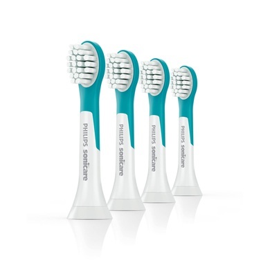 Sonicare for Kids Bürstenkopf ab 3 Jahren 4 Stück HX6044/33,ersatzbürste für elektrische Zahnbürste für Kinder, Schallzahnbürste, schonende Reinigung