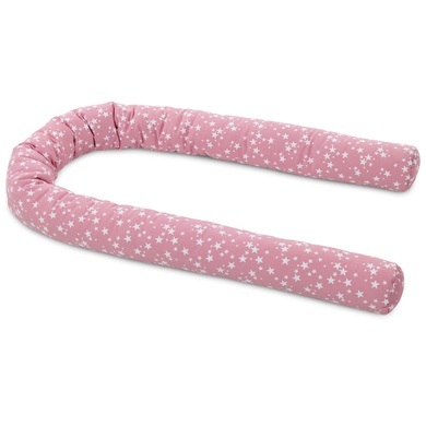 babybay Nestchenschlange beere Sterne weiß - rosa/pink