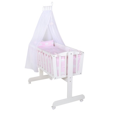 Roba Wiege mit Komplettausstattung, »Komplettwiege, Kleine Wolke rosa«