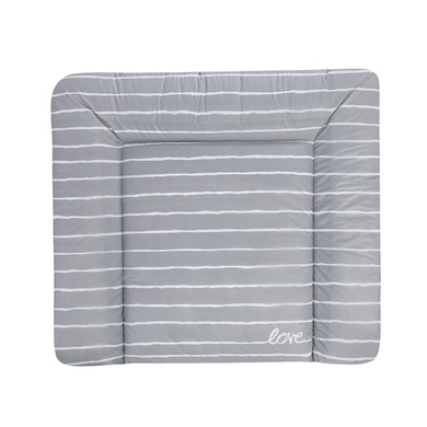 JULIUS ZÖLLNER Wickelauflage Softy Folie Grey Stripes 75 x 85 cm - grau