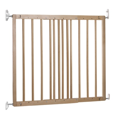 Baby Dan MultiDan Schutzgitter Holz natur weiße Beschläge - beige