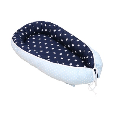 Ullenboom Babynest & Cocoon Blau Hellblau 55 x 95 cm - bunt