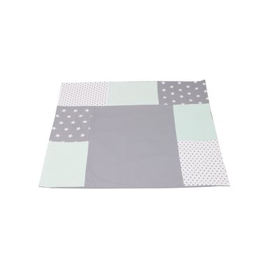 Ullenboom Patchwork Wickelauflagen-Bezug Mint Grau 75x85 cm - bunt