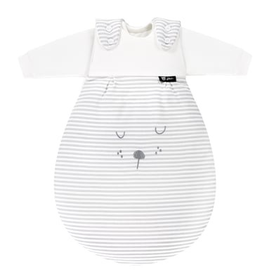 Alvi® Schlafsack-Set BABY-MÄXCHEN® - FACES 3-teilig in hellgrau in Gr. 50/56