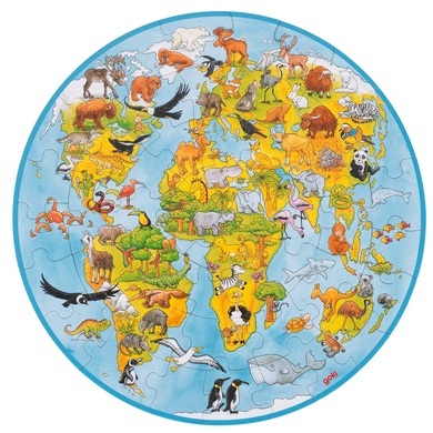 goki Puzzle XXL PUZZLE WELT 49-teilig in bunt