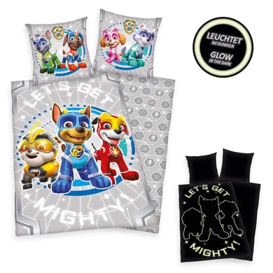 Herding Renforcé Kinder-Wendebettwäsche Paw Patrol Glow in the Dark