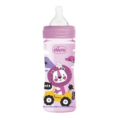 chicco Well-Being Colored, 250ml, Durchschnittlicher Durchfluss, girl, 2M+
