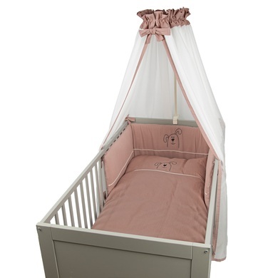 Be Be 's Collection Musselin Bettset 3-tlg. altrosa 100 x 135 cm