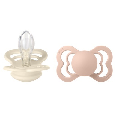 BIBS Schnuller Supreme Blush/Ivory Silikon 6-36 Monate, 2 Stk.