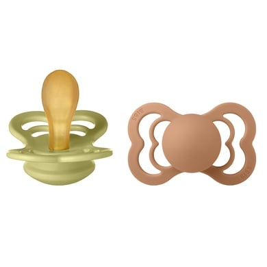 BIBS Schnuller Supreme Meadow und Earth Latex 6-36 Monate, 2 Stk.