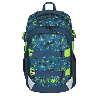 neoxx Schulrucksack »Active, Petrol Extrem«, reflektierende Details, aus recycelten PET-Flaschen