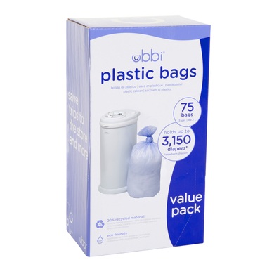 ubbi Plastikbeutel 25 Stück, 3er Pack