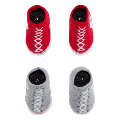 Converse 2-er Pack Stoppersocken rot/grau