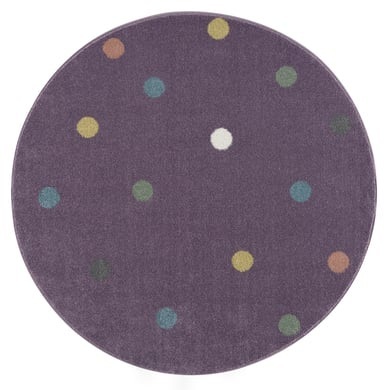 LIVONE Kinderteppich Happy Rugs Wheel flieder/multi rund