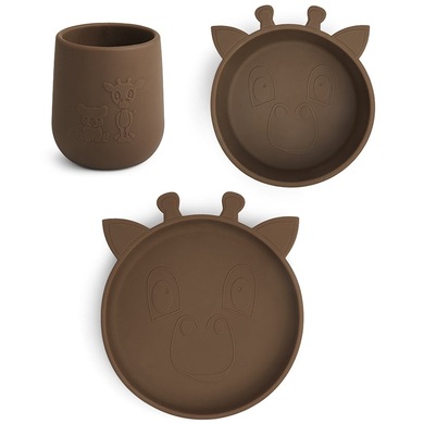 nuuroo Geschirrset Judi Giraffe 3er, Acorn