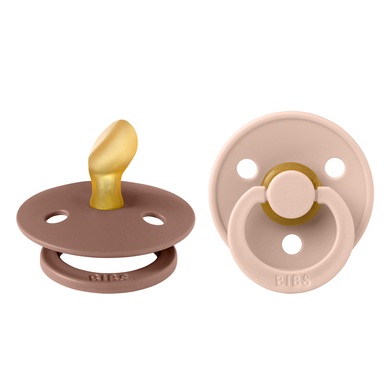 BIBS® Schnuller Colour Anatomischer Sauger Woodchuck & Blush 0-6 Monate, 2 Stk.