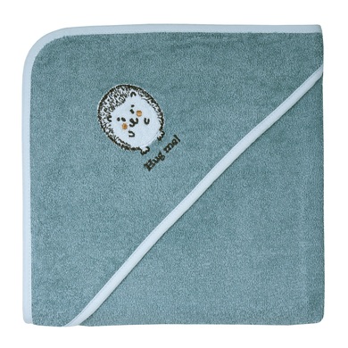 WÖRNER SÜDFROTTIER Kapuzenbadetuch Igel blau