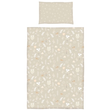 SONNE Bettwäsche taupe 100 x 135 cm