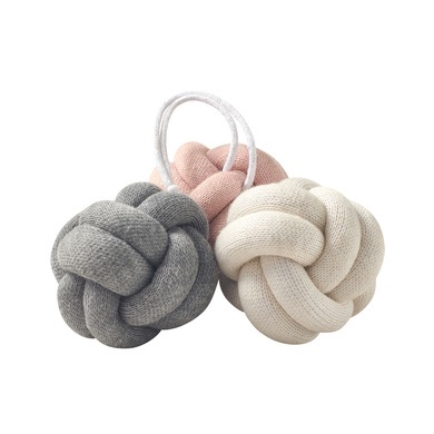 Nordic Coast Company Baby Gym Knoten Set, Rosa-Grau-Natur