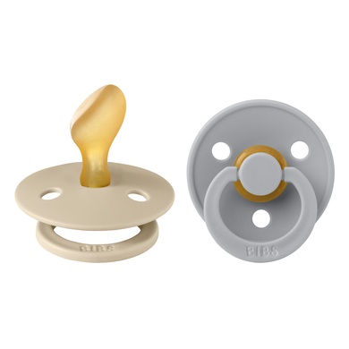 BIBS® Schnuller Colour Anatomischer Sauger Cloud & Vanilla 6-18 Monate, 2 Stk.