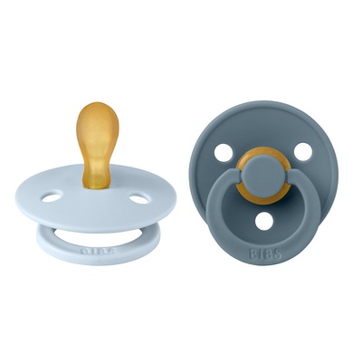 BIBS® Schnuller Colour Symmetrischer Sauger Baby Blue & Petrol 0-6 Monate, 2 Stk.