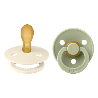 BIBS® Schnuller Colour Symmetrischer Sauger Sage & Ivory 6-18 Monate, 2 Stk.
