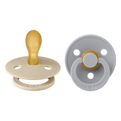 BIBS® Schnuller Colour Symmetrischer Sauger Cloud & Vanilla 6-18 Monate, 2 Stk.