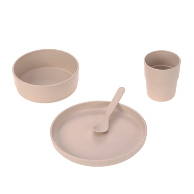 LÄSSIG Kindergeschirr-Set »Uni powder pink«, (Set, 4 tlg.)