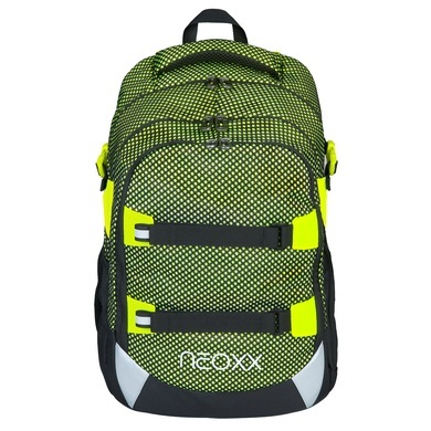 neoxx Schulrucksack »Active, All about Neon«, reflektierende Details, aus recycelten PET-Flaschen