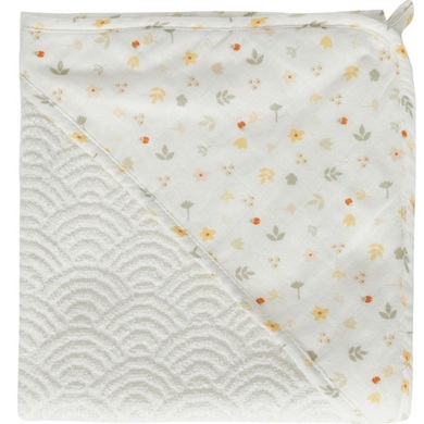 Bebe Jou KAPUZENBADETUCH , 301021 , Grün, Weiss , Textil , Tier , 75x1 cm , angenehm weich, hochwertige Qualität, schadstoffgeprüft , 008296016801