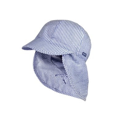 maximo Schirmmütze STREIFEN mit Nackenschutz in navy/weiß in Gr. 49