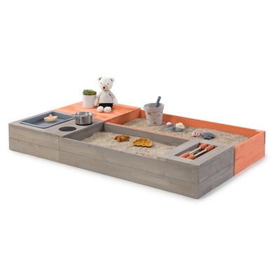 MUDDY BUDDY® Sandkasten Flexy Style, warmgrau-lachs