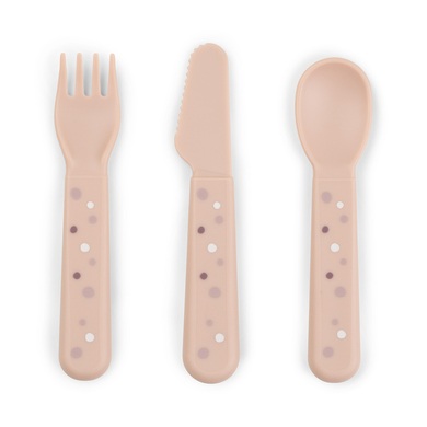 Done by Deer? Kinderbesteck Set Foodie Happy dots Rosa