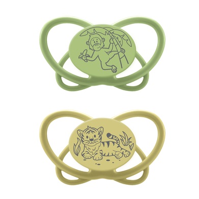 nip® Schnuller My Butterfly Green, Größe 1 (0-6 Monate), Silikon Grün