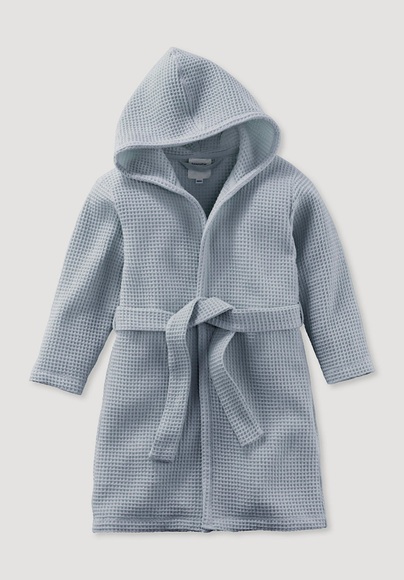 Baby Bademantel aus Bio-Baumwolle - blau Grösse122/128