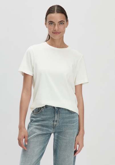 Damen T-Shirt aus Bio-Baumwolle - weiß Grösse48