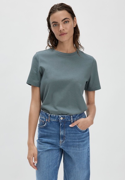 Damen T-Shirt aus Bio-Baumwolle - blau Grösse34