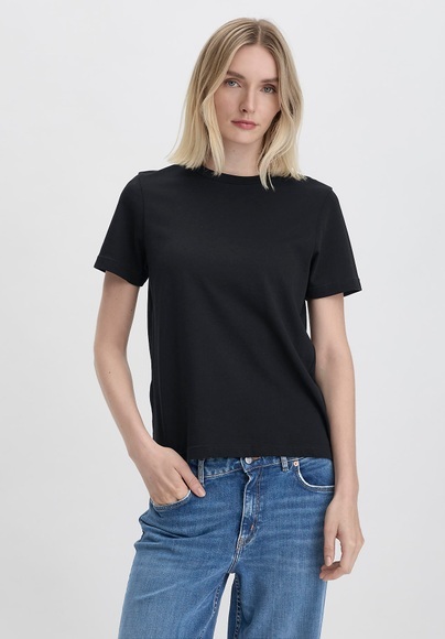 Damen T-Shirt aus Bio-Baumwolle - schwarz Grösse38