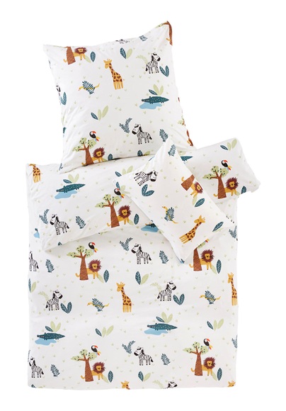 Baby Jersey Bettwäsche für Kinder aus Bio-Baumwolle - grün Grösse135x200 / 80x80 cm