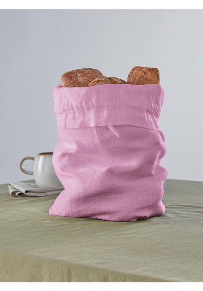 Leinen-Brotbeutel - lila Grösse33x42,5 cm