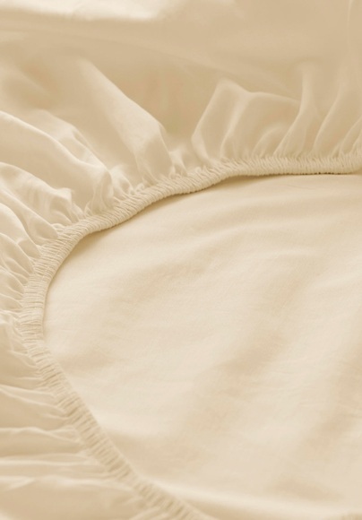 Satin-Spannbetttuch aus Bio-Baumwolle - gelb Grösse140-160x200 cm